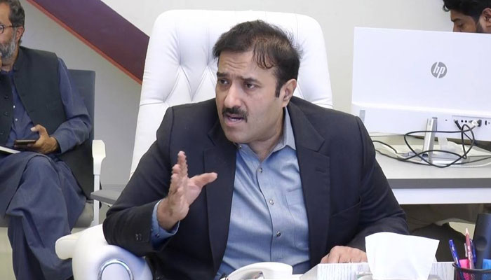 Local Government Minister Zeeshan Rafiq presides over a review meeting at the Civil Secretariat on March 14, 2025. — Facebook@Zeeshan.rafique7865