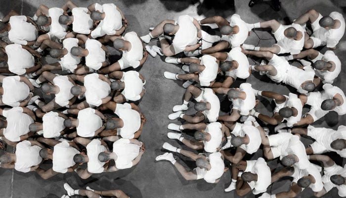 Alleged members of the Tren Aragua recently deported by the US government are processed to be imprisoned in the Terrorism Confinement Center (CECOT) prison, as part of an agreement with the Salvadoran government, in Tecoluca, El Salvador, in this handout image obtained March 16, 2025. —Reuters