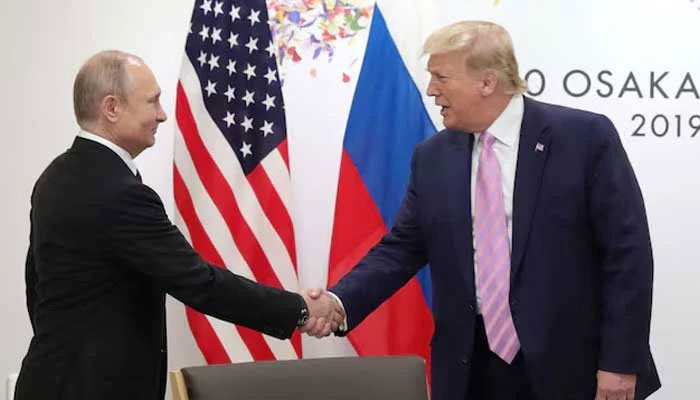 Russias President Vladimir Putin shakes hands with US President Donald Trump during a meeting on the sidelines of the G20 summit in Osaka, Japan June 28, 2019. — Reuters