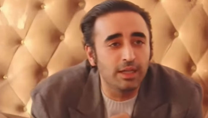 Pakistan Peoples Party (PPP) Chairman Bilawal Bhutto Zardari talking to media at Ratodero on December 28, 2024. — Facebook@BilawalBhuttoZardariPk