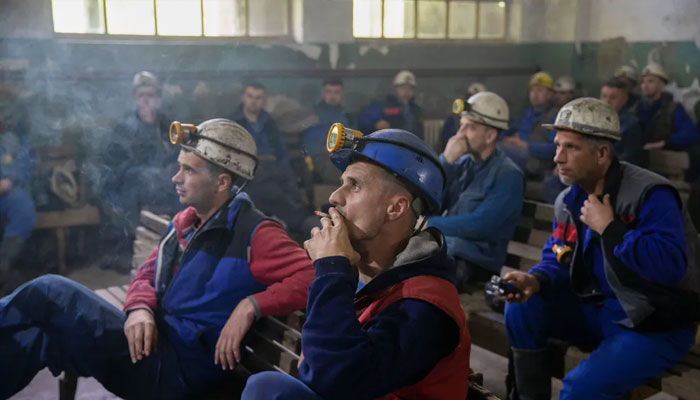 Coal miners prepare to work in coal mine Abid Lolic in Nova Bila, Bosnia and Herzegovina May 12, 2021.—Reuters