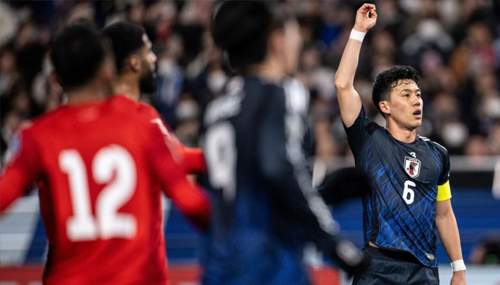 Japans Wataru Endo in action against Bahrain. —AFP/File