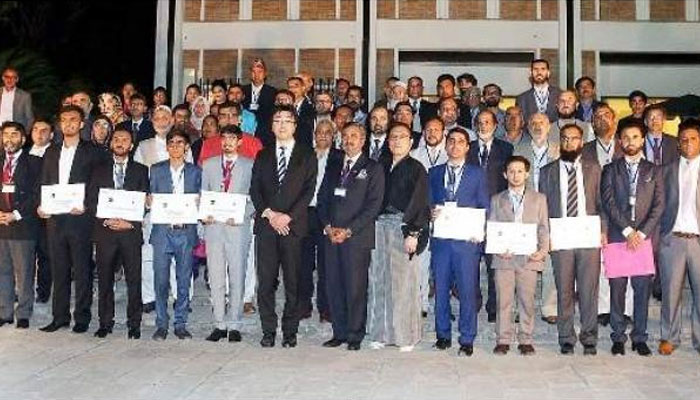 This image shows the scholarship programme at the Embassy of Japan. — APP/File