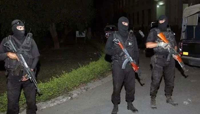Counter Terrorism Department (CTD) officials stand guard in this undated image. — PTV/File
