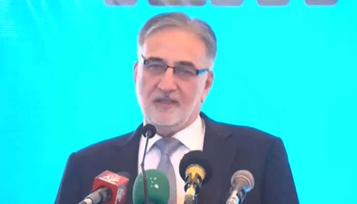 Chairman National Accountability Bureau (NAB) (retired) Lieutenant General Nazir Ahmad Butt can be seen addressing an audience in this undated image. — Radio Pakistan/File