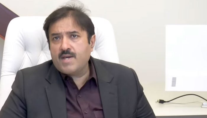 Punjab Local Government Minister Zeeshan Rafiq chairs a review meeting of the progress of the Chief Minister Cities Development Programme at the Civil Secretariat on March 28, 2025,. — screengrab via Facebook@Zeeshan.rafique7865