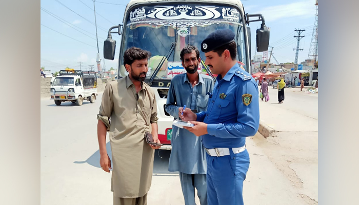 A traffic police officer during his duty. — X@RadioPakistan/File