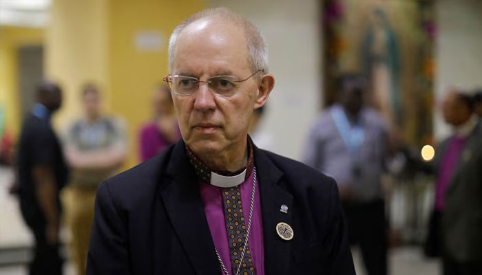 Archbishop of Canterbury Justin Welby looks on as he speaks with the press after a visit to the grave of Saint Oscar Arnulfo Romero, during a visit to El Salvador, at The Metropolitan Cathedral in San Salvador, El Salvador, June 4, 2024. —Reuters
