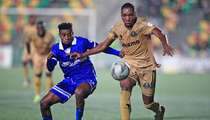 Ebulela Steven of Al Hilal (left) in action against Clement Francis Mzize of Young Africans during CAF Champions League 2024/25 match.—AFP/File