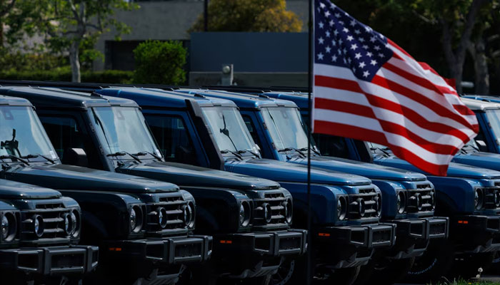 Grenadier vehicles are shown for sale at a Grenadier dealership in Irvine, California, US, March 27, 2025.—Reuters
