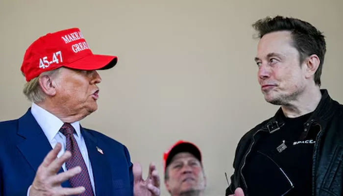 Elon Musk speaks with US President Donald Trump at a viewing of the launch of the sixth test flight of the SpaceX Starship rocket in Brownsville, Texas, US, November 19, 2024. — Reuters