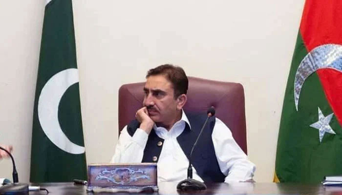 Adviser to Khyber Pakhtunkhwa Chief Minister on Tourism and Culture Zahid Chanzeb looks on during a meeting on April 4, 2024. — Facebook@Zahid Chanzeb