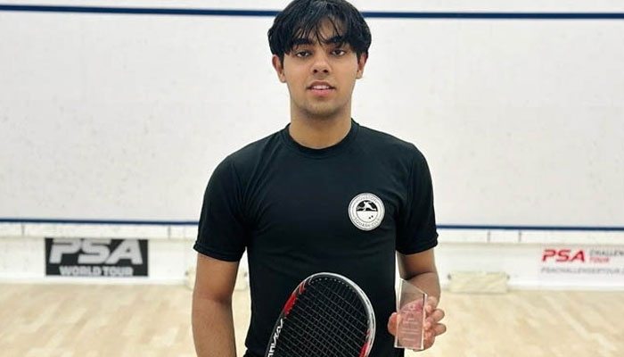 Ashab Irfan with a trophy. - Instagram@AshabIrfan/File