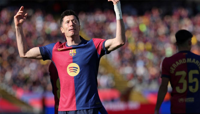Barcelonas Polish forward Robert Lewandowski. — AFP/File