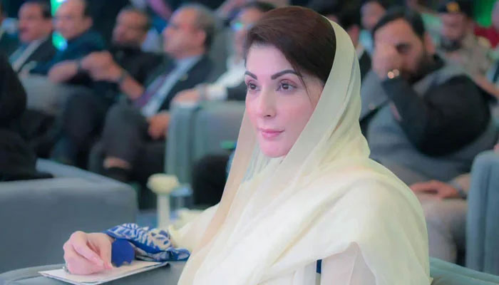 Punjab Chief Minister Maryam Nawaz gestures at an event on July 11, 2024. — Facebook@Maryam Nawaz Sharif