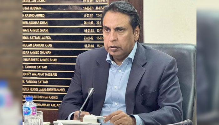 Managing Director of Overseas Pakistanis Foundation (OPF) Mohammed Afzaal Bhatti looks during a meeting on January 25, 2025. — Facebook@overseaspakistanisfoundationopf
