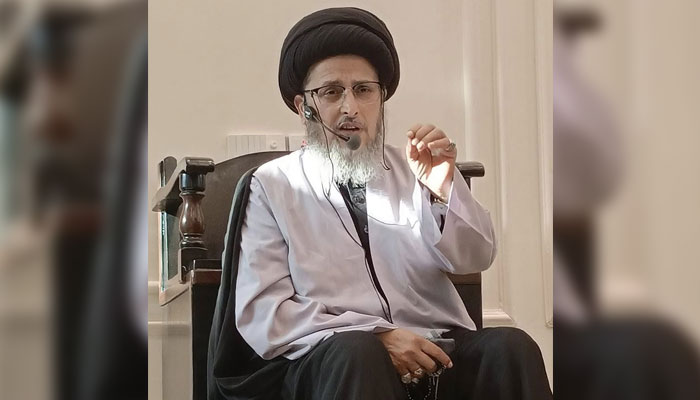 TNFJ’s provincial president Allama Muhammad Sibtain Sabzwari seen in this image. — Facebook@ALLAMASIBTAINSABZWARI/File