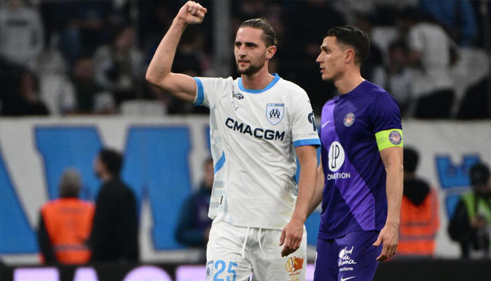 Adrien Rabio celebrating after goal. —AFP/File