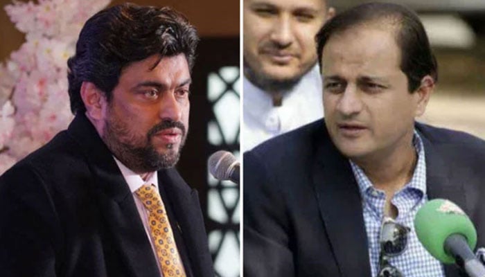 This collage shows, Sindh Governor Kamran Khan Tessori (left) and Karachi Mayor Barrister Murtaza Wahab (right). — X@spl20official/Facebook@Barrister Murtaza Wahab/File