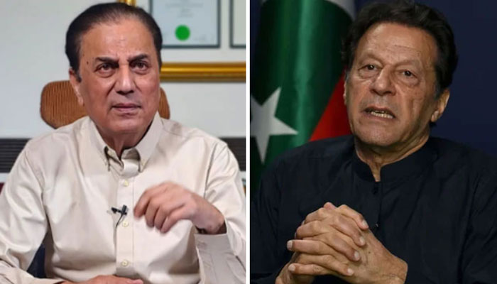 This collage shows prominent lawyer Naeem Bokhari (left) and and former prime minister Imran Khan (right). — Instagram@naeem_bukhariofficial/AFP/File