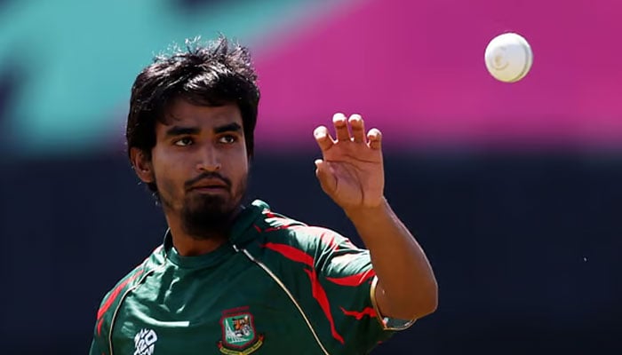 Bangladesh’s white-ball pace sensation Tanzim Hasan Sakib. —AFP/File