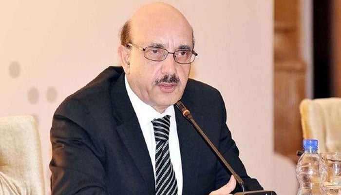 Pakistan’s Ambassador to United States Masood Khan speaks in a meeting. — APP/File