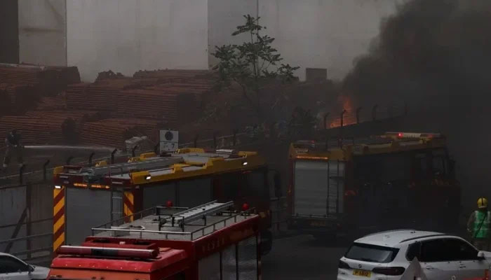 This representational image shows fire trucks parked in Kowloon district, in Hong Kong, China. — Reuters/File
