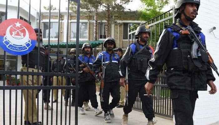 Members of the police force the ‘Eagle Squad’ prepare to patrol against militants in Balochistan. — AFP/File