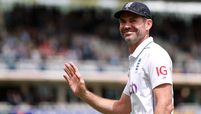 Englands James Anderson reacts after his final test match. — Reuters/File