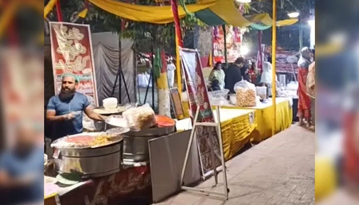 Food stalls can be seen at the Chiraghan festival on April 11, 2025. — Screengrab via Facebook@WCLAuthority