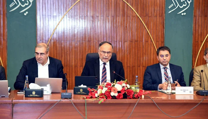 Minister for Planning Ahsan Iqbal presides over the meeting of the Central Development Working Party (CDWP) on January 28, 2025. — PID