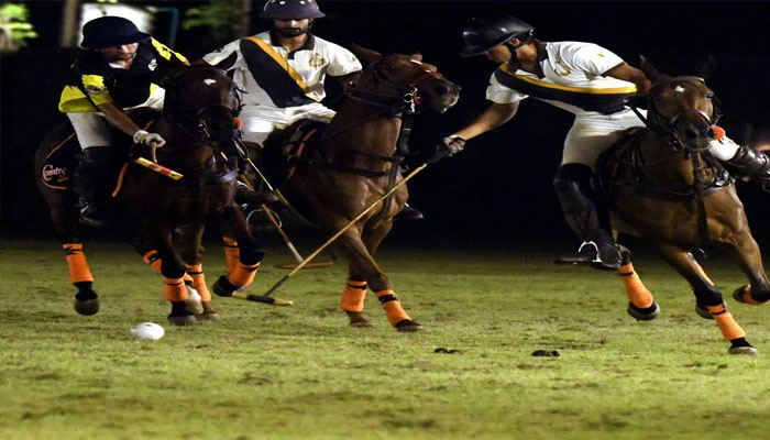 Polo players can be seen in this picture at Lahore Polo Club. —Facebook.com@LahorePoloClub/File