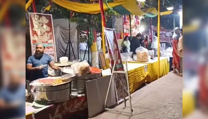 Food stalls can be seen at the Chiraghan festival on April 11, 2025. — Screengrab via Facebook@WCLAuthority
