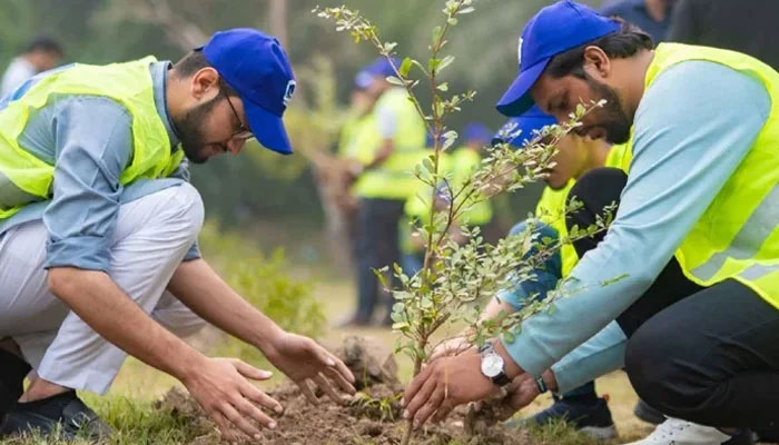 Representational image shows students planting saplings on October 21, 2023. —Facebook@alkhidmat.org