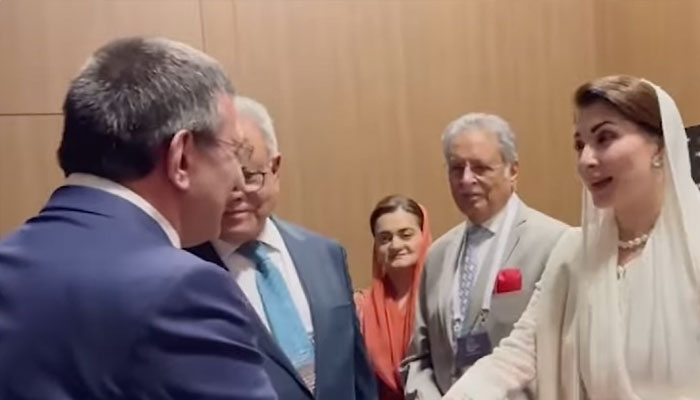 Chief Minister Punjab Maryam Nawaz met Turkish Vice President Cevdet Yilmaz on Sunday, April 13, 2025. —Facebook@TheMaryamNSharif