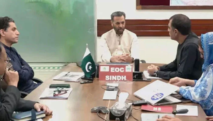 Federal Health Minister Syed Mustafa Kamal speaks in a meeting on March 15, 2025. — Screengrab via Facebook@KamalMQM