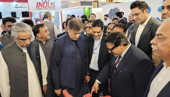 People visit at a stall during the ‘Made in Gujranwala Exhibition’  on April 12, 2025. — Facebook@FPCCI.OFFICIAL.PAGE