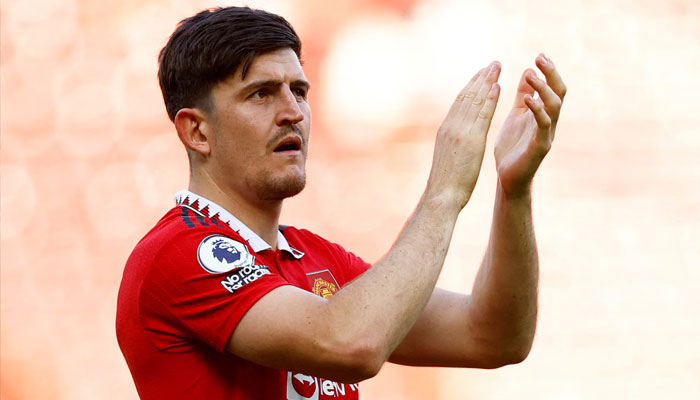 Manchester Uniteds Harry Maguire during the lap of appreciation after the match. — Reuters/File
