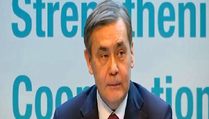 SCO Secretary General Nurlan Yermekbayev looks on in this image. — PTV/File