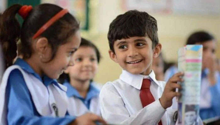 This undated image shows student take a book in class room. — APP/File