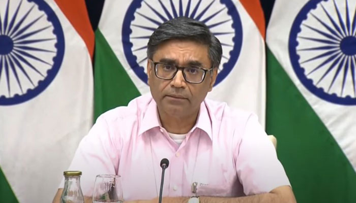 Indian diplomat Vikram Misri speaks to the media during a presser in New Delhi on April 23, 2025 — Screengrab via @MEAIndia via YouTube