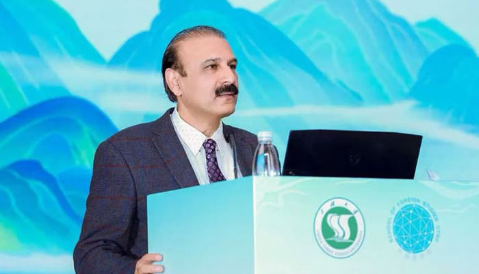 Dean Faculty of Humanities and Social Sciences UCP Dr Khalid Manzoor Butt addresses an event. — ucp.edu.pk/File