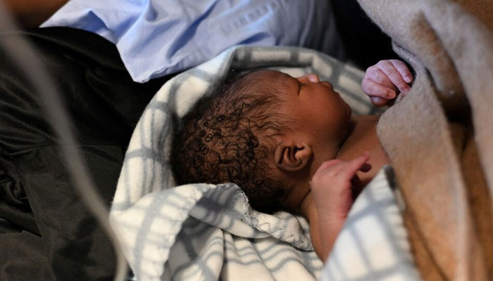 A baby is seen in this picture released by Doctors Without Borders (MSF) on December 7, 2022. — Reuters