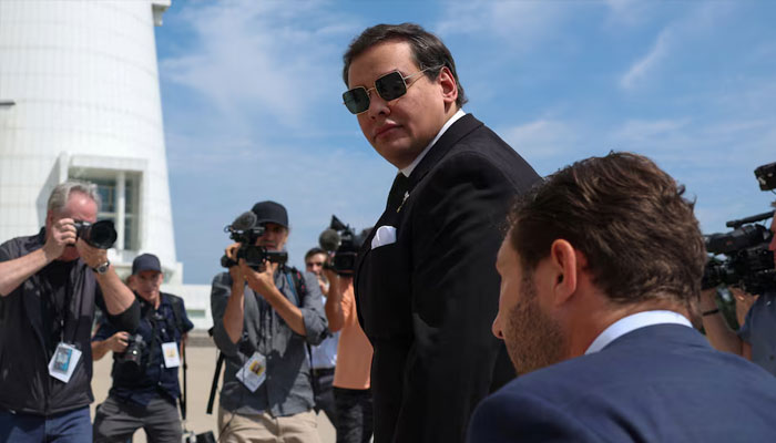 George Santos, who was expelled from the US House of Representatives, arrives for his corruption trial at Central Islip Federal Courthouse in Central Islip, New York, US, August 19, 2024. — Reuters