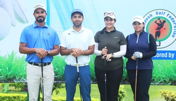 Pakistan golf team that participated in the amateur golf tournament. — Reporter/Faizan Lakhani/File