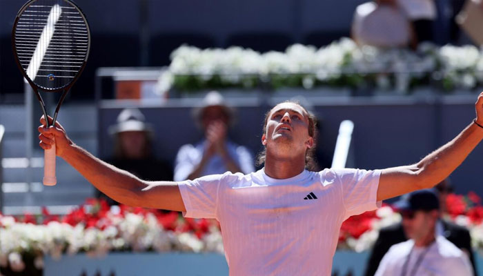 Germanys Alexander Zverev celebrates his victory against Spains Alejandro Davidovich Fokina. —AFP/File