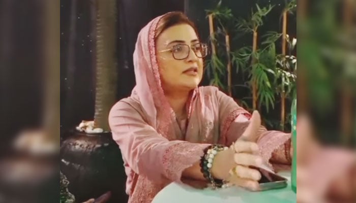 Punjab Information Minister Azma Bokhari speaks during the China Film Festival in Lahore on April 27, 2025. — Screengrab via Facebook@AzmaBokhariPMLN