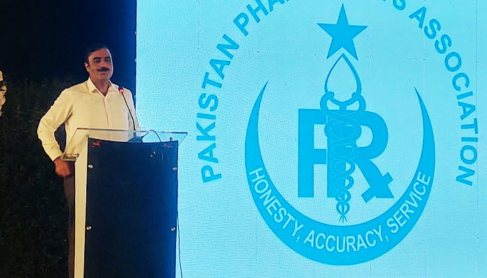 Chief Executive Officer of the Drug Regulatory Authority of Pakistan (DRAP) Dr Obaidullah Malik addresses an event on April 27, 2025. — Reporter