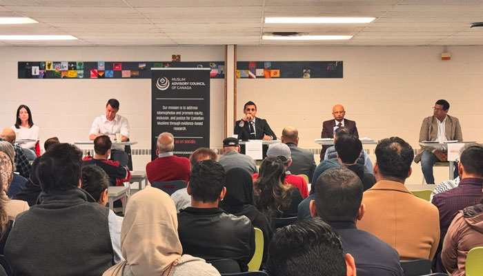 Electoral candidates take part in a debate organised by Muslim Advisory Council of Canada in Milton on April 27, 2025. — Facebook@muslimadvisorycouncilofcanada