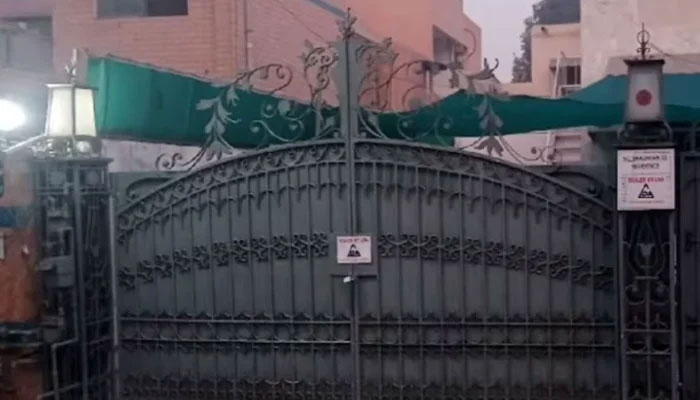 This screengrab taken on November 28, 2024, shows the main gate of a sealed property. — Facebook@LahoreDevelopmentAuthority